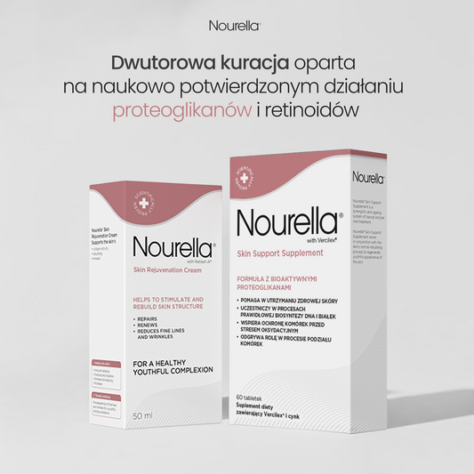 Proteoglikany dla skóry - Nourella® (suplement + krem)